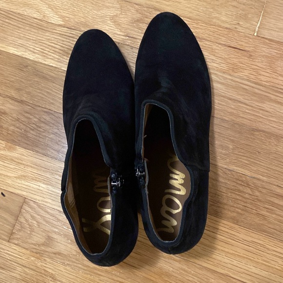 Sam Edelman Black Suede Ankle Boots size 10 - Picture 5 of 6